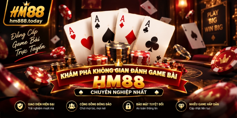 Khám phá không gian đánh game bài HM88 chuyên nghiệp nhất